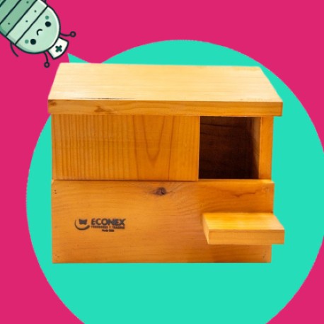 Nido para rapaces de madera maciza, nidal cernícalo y lechuza