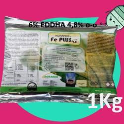 Quelato de Hierro EDDHA 6% (Fe) 4,8% o-o en Presentación de 1 Kg